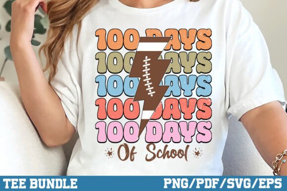 Download Trendy 100 Days of School, Groovy Shirt - Premium Bundle