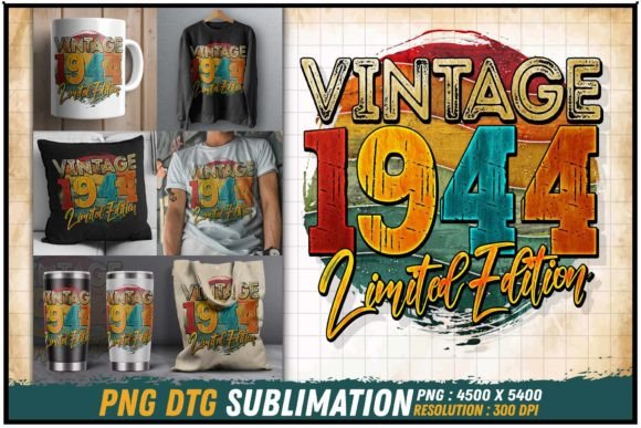 Download Vintage 1944 Limited Edition Retro Round - 1944 Collection
