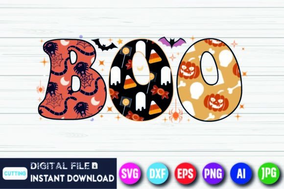 Download Boo Halloween Retro Groovy Shirt SVG - Groovy shirt Collection