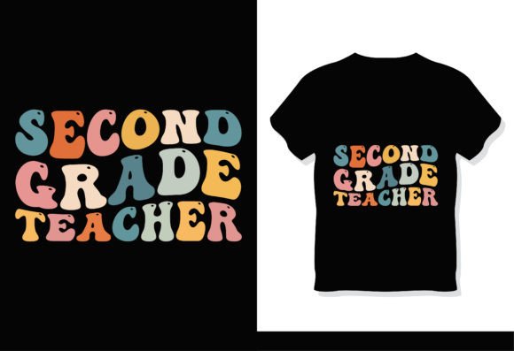 Download Second Grade Teacher Retro Groovy Shirt - Premium Resources