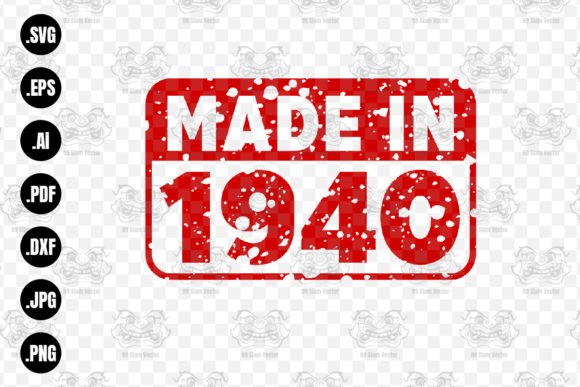 Download Made in 1940 Rubber Texture Stamp&nbsp;&nbsp; - 1940 Collection
